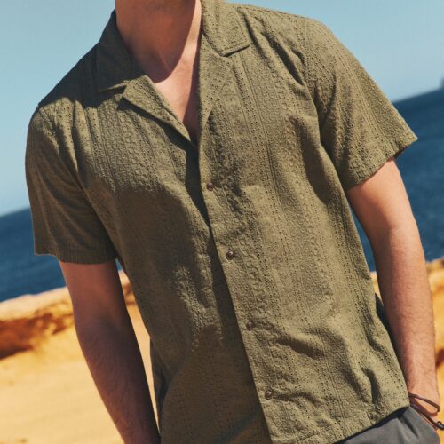 Zane Eyelet Resort Shirt